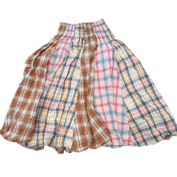 Oli & Hali Dresses & Skirts - Oli & Hali Patchwork Smocked Waist Skirt dress Pockets Cottagecore boho festival
